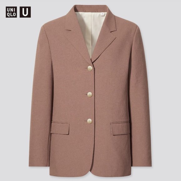 Uniqlo U Tailored Jacket 34 Brown Medium BNWT - Picture 1 of 4